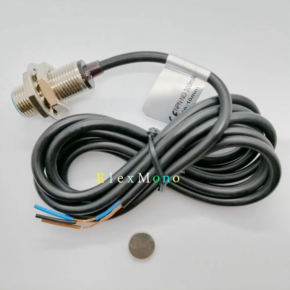 

Hall Effect Sensor NPN NO 2500Hz 3-wires 5-30V DC Proximity Switch normally open for speed test tachometer