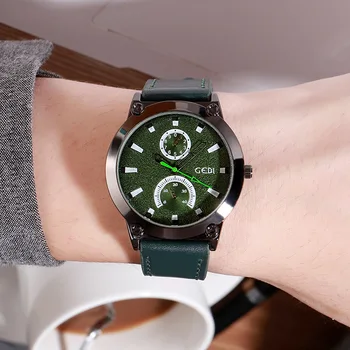 

Men Watch Large Dial Fashion Creative Leather Watchband Quartz Student's Watch Men Minimalist Casual Gifts for Men Reloj Hombre