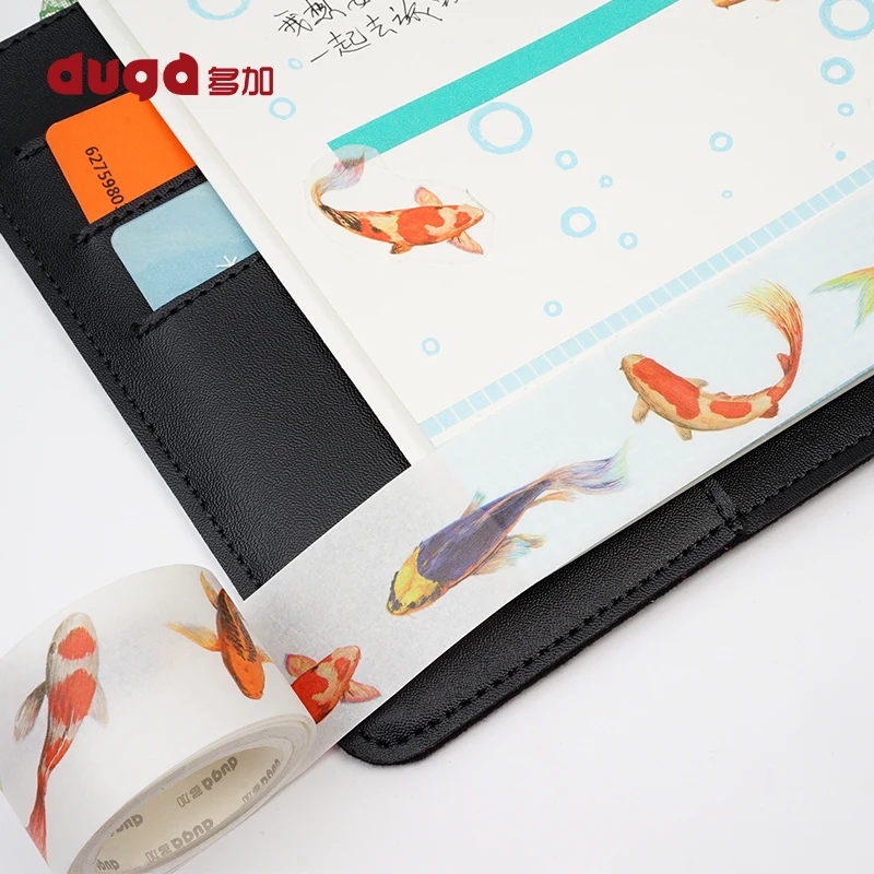 Удача DIY японская бумага декоративная клейкая васи лента мультфильм кои Золотая