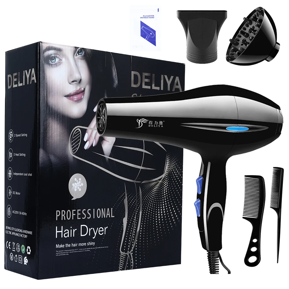 Secador De pelo profesional De iones negativos, cuidado del cabello, secado  rápido, caliente y frío, envoltura De aire|Secadores de pelo| - AliExpress