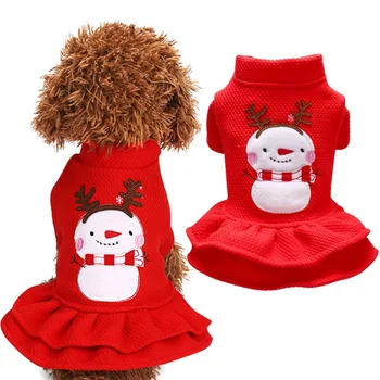 

Christmas Dog Dress Winter Pet Dog Clothe Warm Clothes Dog Girl Costume Princess Dress 2-legged Cute Apparel Christmas Decor