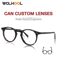 Винтажные круглые очки из ацетата ручной работы, оправа для очков, мужские ретро оптические очки для близорукости, оправа для очков