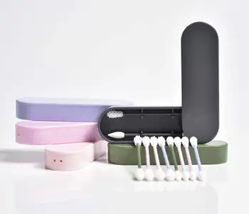 

Eco-friendly silicone cotton swab recyclable ear spoon stick makeup stick double-headed silicone cotton swab