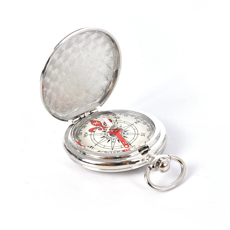 Vintage Copper Flip Cover Metal Pocket Watch Compass Camping Hiking Boating Nautical Marine Survival |