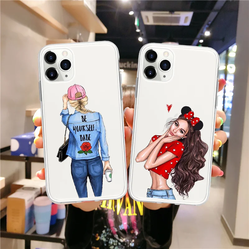 Модный мягкий силиконовый чехол из ТПУ для iPhone 11 Pro Max 8 7 6s Plus XS MAX XR SE 2020 с черными