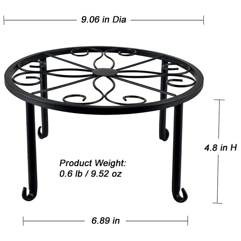 4 Pieces of Plant Stand Indoor and Outdoor Metal Rust-Proof Plant Stand, Classic Flower Pot Stand