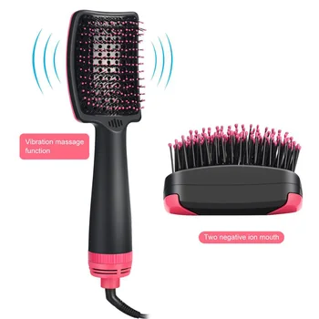 

3 Gear Adjustable Negative Ion Hot Air Comb Hair Dryer Curling Brush Multi-function Hair Styling Tools Massage Hairbrush