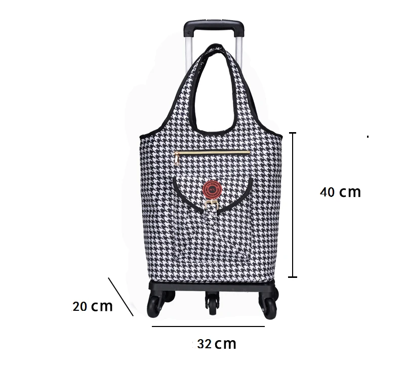 Дорожная сумка для чемодана, багаж, сумка из ткани Оксфорд с колесом, продуктовая корзина, 52*35*18 см на колесиках