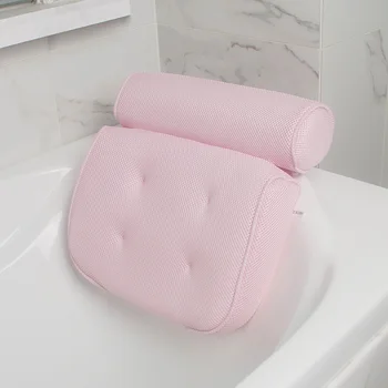 

Breathable 3D Mesh Spa Bath Pillow with Suction Cups Neck and Back Support Spa Pillow for Home Hot Tub Bathroom Accersories