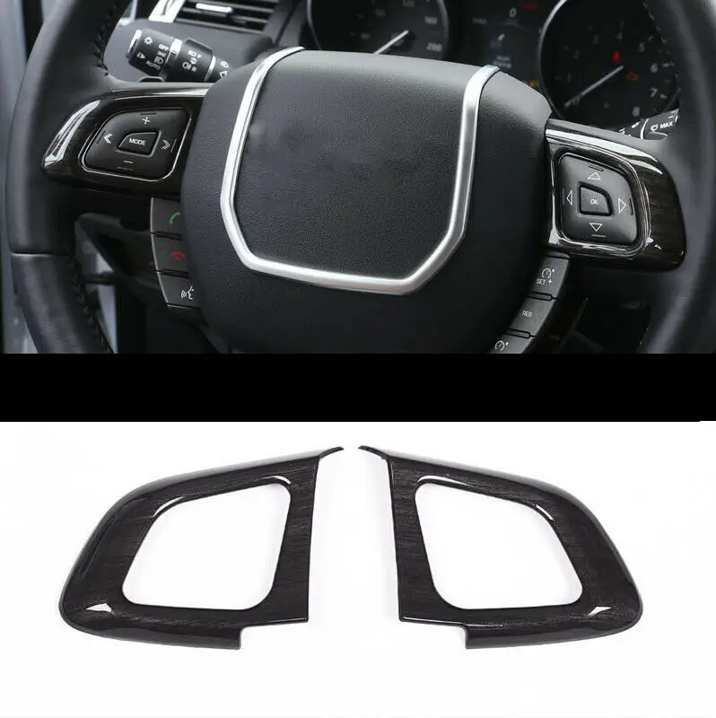 Car modification Car accessories Wood Grain Dash Trim Kit 1set Black Trim ForLand Rover Range Evoque 2012
