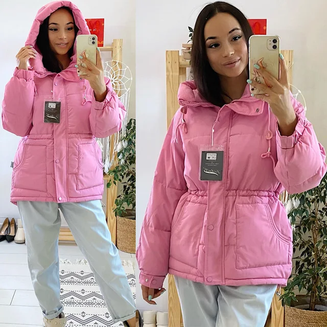 2021 New Winter Women Parkas Jackets Slim Hooded Thicken Warm Padded Coat Female Winter Outwear Jacket parkas 1