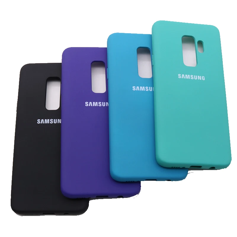 Samsung Galaxy S9/S9 Plus S9+ Silky Silicone Cover Soft-Touch Finish Back Protective Case For Samsung S9/S9plus pouch mobile