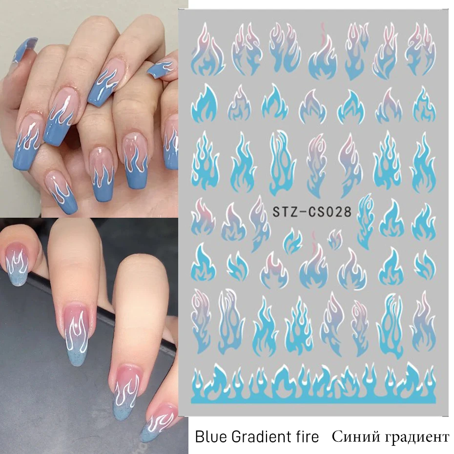 10 Incredible Flame Nail Art To Redo Or Press On - Emerlyn Closet