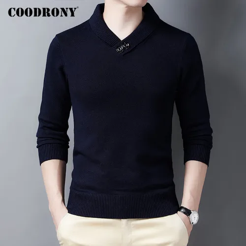 가을, 겨울 철에 완벽한 선택! COODRONY 고품질 부드러운 따뜻한 터틀넥 스웨터, 남성 스트리트 패션 캐주얼 코튼 풀오버 점퍼 탑 추천