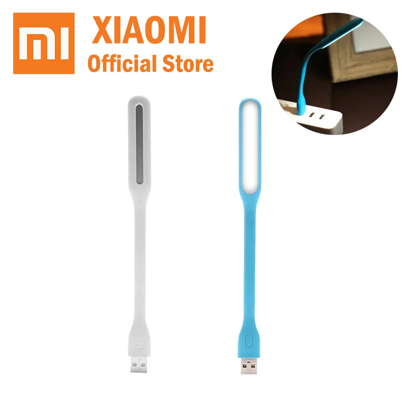 Обновление с переключателем Xiaomi Mijia Mini USB лампы для чтения гибкий затемняемый Ночной светильник светодиодный портативный светильник для компьютера