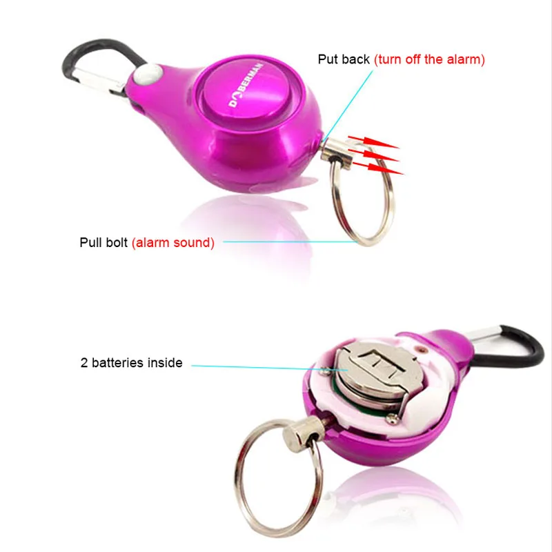 

Personal Alarm Women Security Keyring Emergency Self Defense for Outdoor Survival Camping Backpack ING-SHIPPING