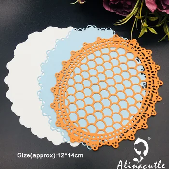 

Metal Cutting die Die Cut Fish Scale Nesting Oval Scrapbook Paper Craft Handmade Card Album Punch Art Cutter Alinacutle Die