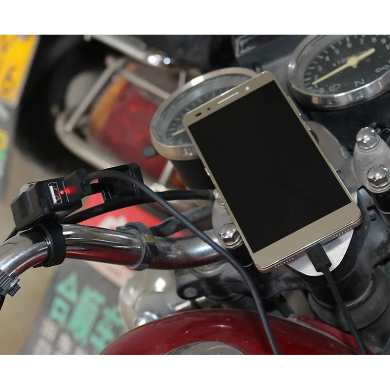 ABS Разъем зарядного устройства кронштейн для руля зеркало заднего вида кронштейн винтовой колпачок с различными USB зарядкой аксессуары для мотоциклов