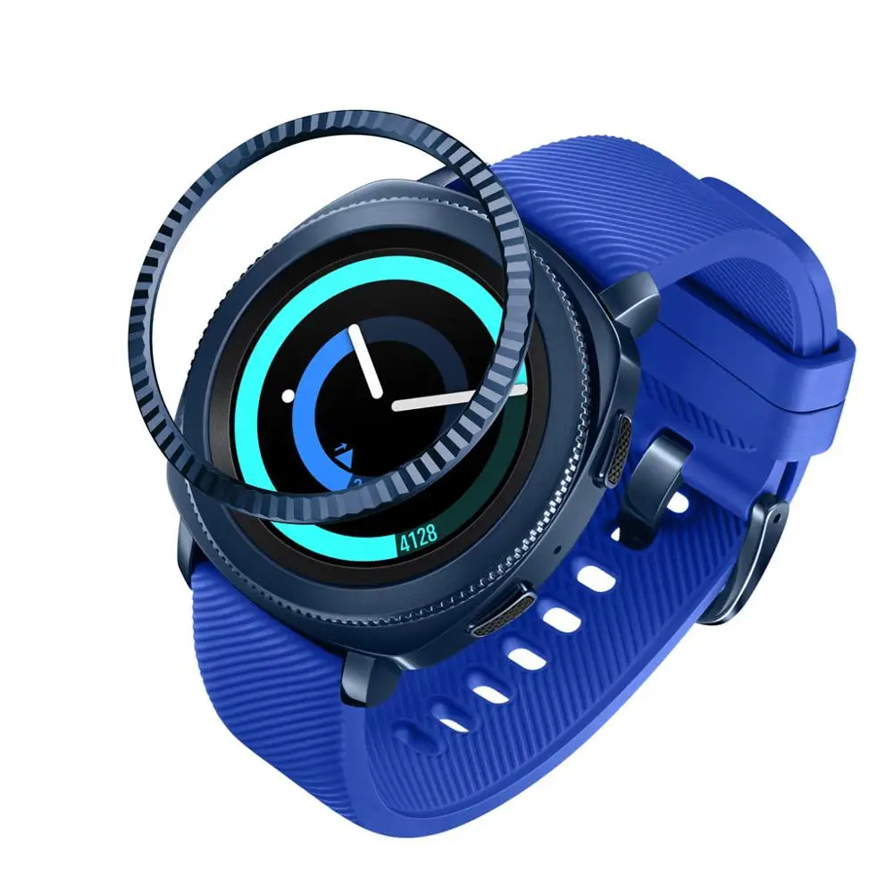 Для samsung Galaxy Watch 42 мм, драгоценный камень кольцо клеющаяся крышка против царапин из нержавеющей стали - Цвет: 1663BU