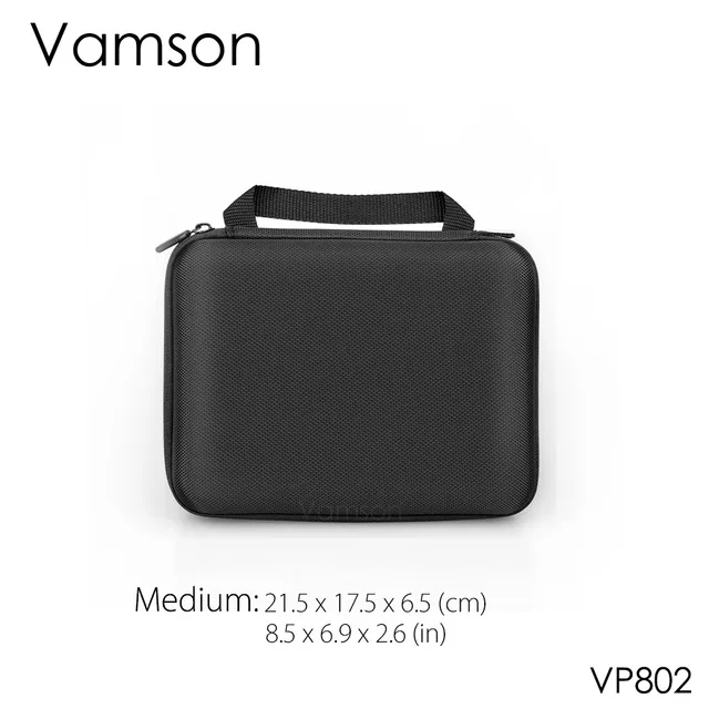 Зеленый цвет Vamson большой водонепроницаемый чехол для переноски PU DJI OSMO Экшн-камера для Gopro Hero 8 черный 7 6 5 для AKASO/YI жесткий корпус VP808 - Цвет: Зеленый цвет