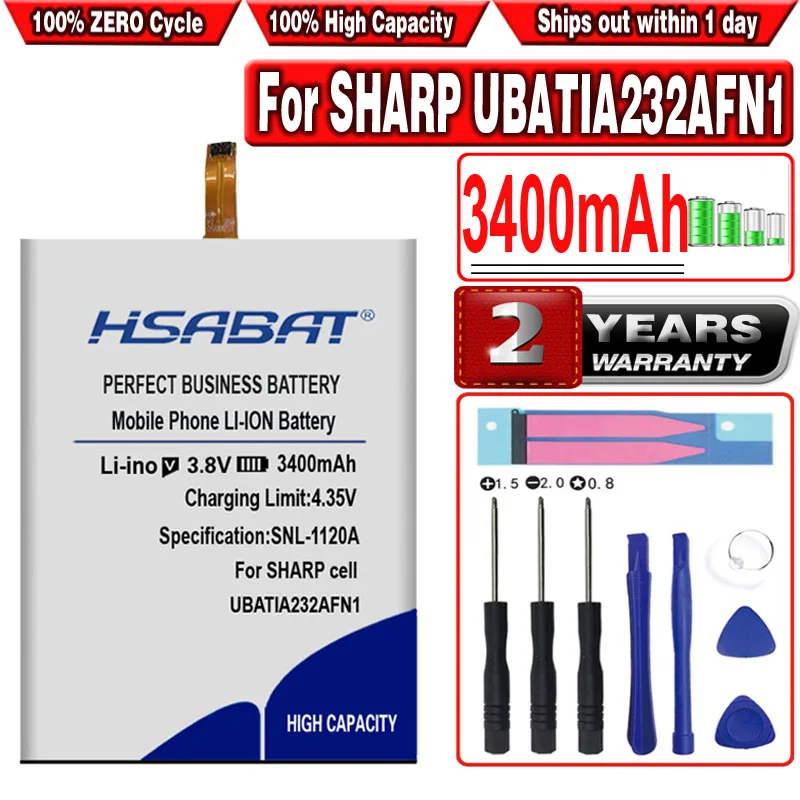 Аккумулятор высокой емкости HSABAT 3400mAh UBATIA232AFN1 для SHARP AQUOS 302SH | Мобильные телефоны и