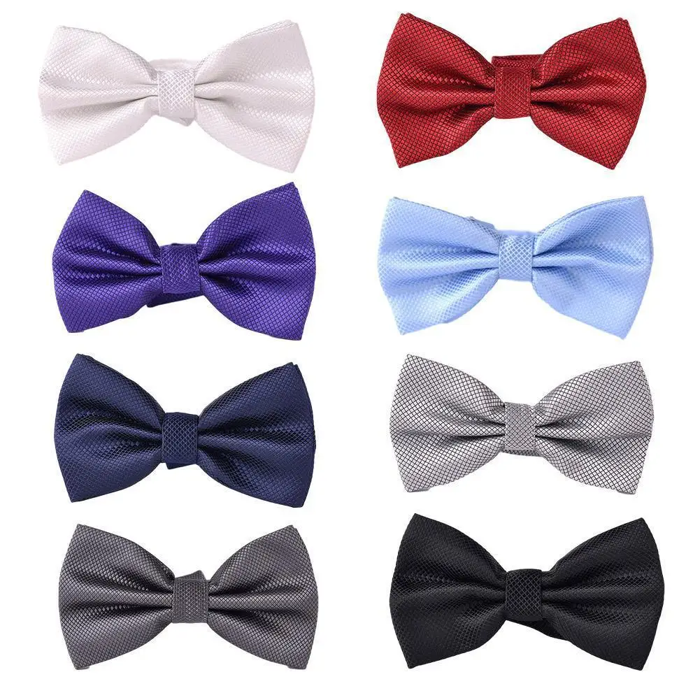 

Solid Parent-Child Bowtie Set Men Women Kids Colorful Accessory Party Wedding Burgundy Dinner Bow Gift Satin Red Butterfly U5B5