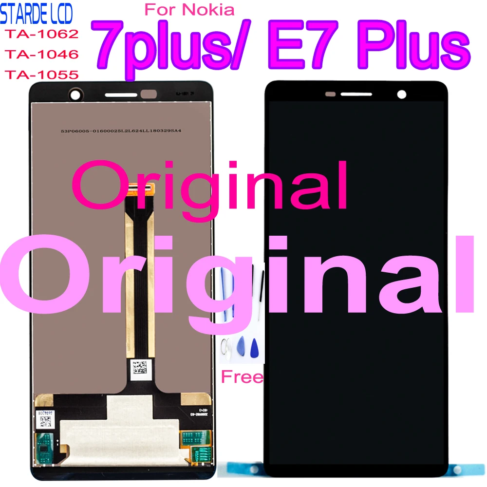 

For Nokia 7 Plus LCD Display Touch Screen Digitizer Assembly Replacement For Nokia 7Plus N7Plus TA-1046 TA-1055 TA-1062 6.0" LCD