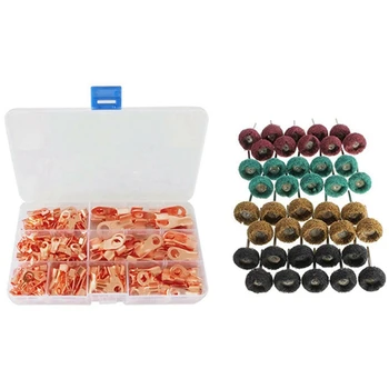 

48Pcs 1 Inch (25mm) Mix Grit Abrasive Buffing Polishing Wheels Burr & 185X Copper Tube Terminals Battery Welding Cable