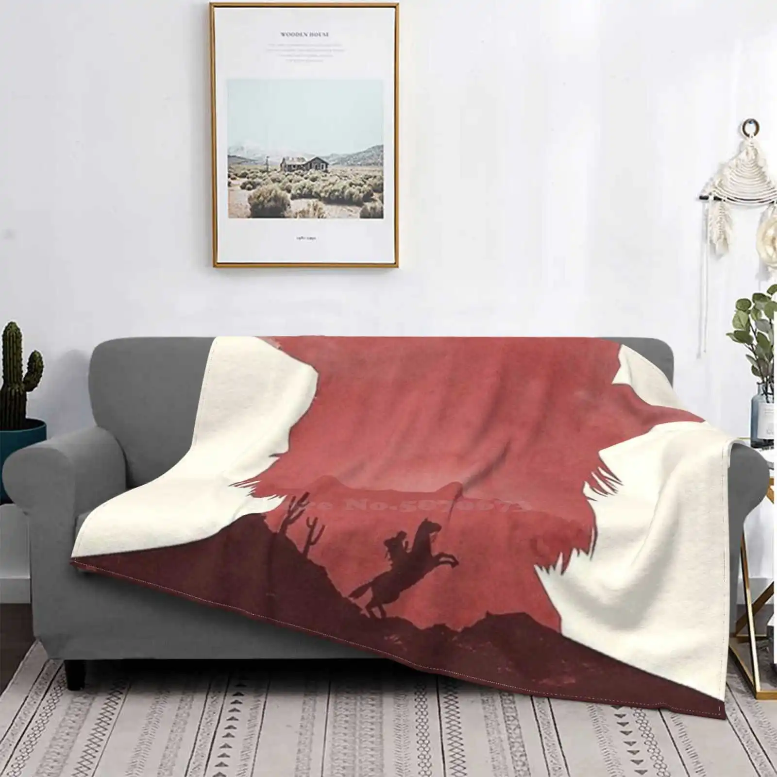 Redemption Dutch | Fan Art Shaggy Throw Soft Blanket Sofa / Bed / Travel Love Gifts Redemption Redemption 2 Rdr2 Cowboy Arthur