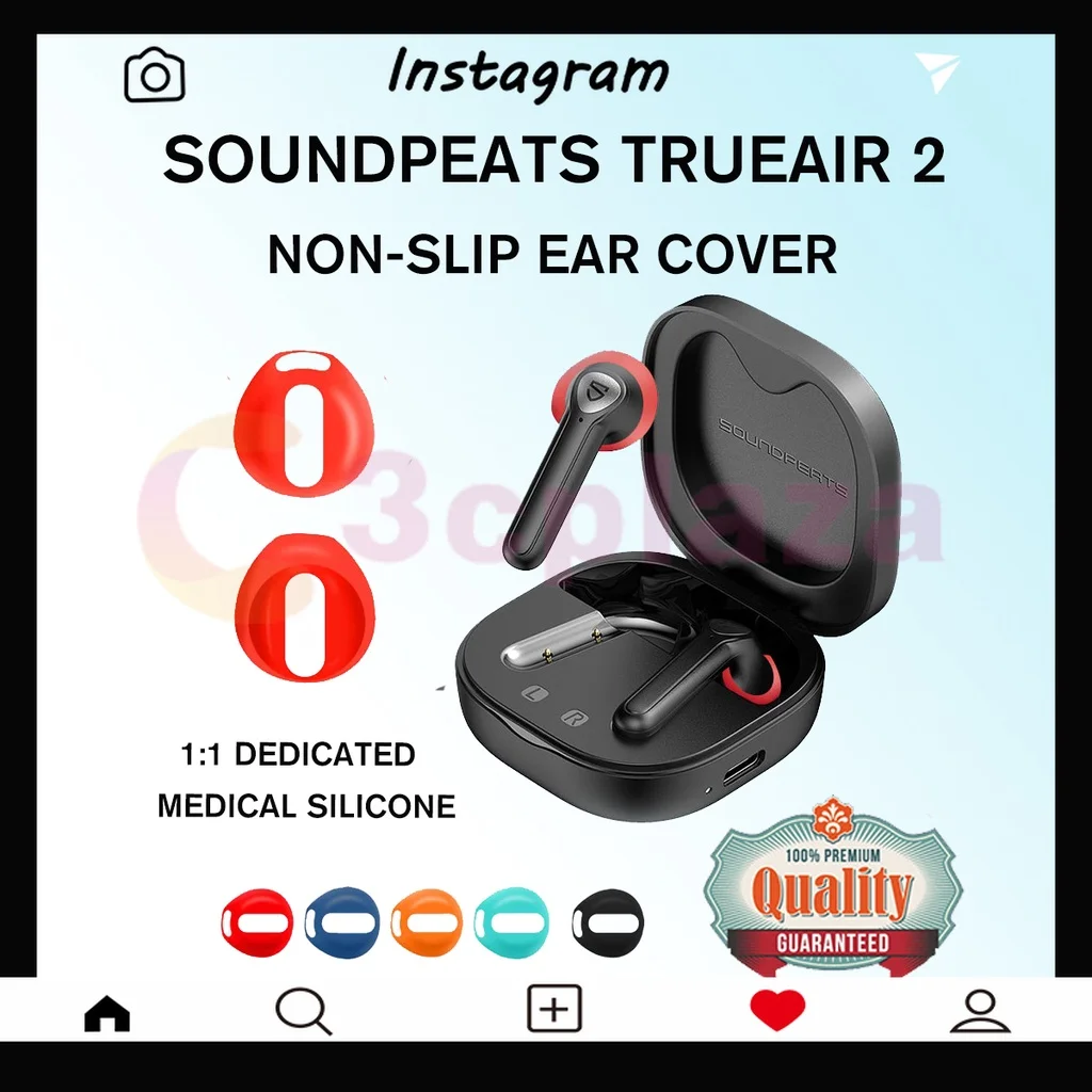 NT200 SoundPEATS TrueAir 2 Soft silicone protective cover non-slip ear cap  earplug cover for SoundPEATS TrueAir2 / TrueAir 2+