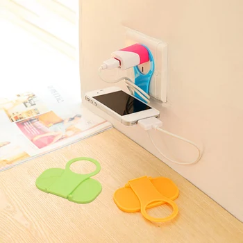 

Phone Holder Foldable Universal Charger Cable Storage Charging Rack Hang Holder Mobile Phone Wall Plug Socket for Charger