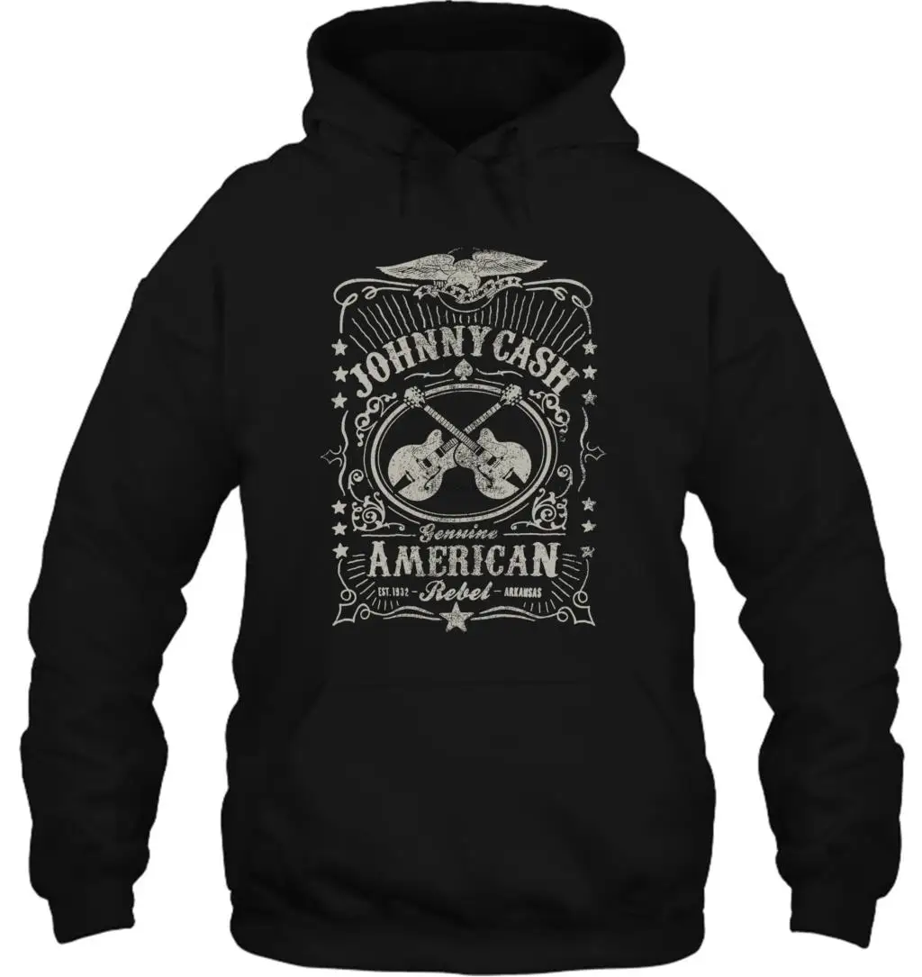 Мужская толстовка с капюшоном Zion Rootswear, Мужская Уличная одежда с изображением Джони кэша американских Rebel