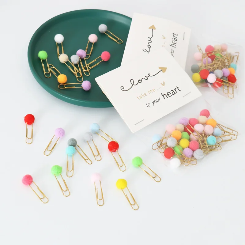 Mini Clips de papel para tarjetas, suministros de papelería para