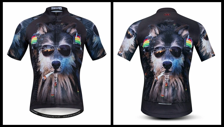 Weimostar 3D Cycling Jersey Men Short Sleeve Lion Bike Clothing Maillot Ciclismo Quick Dry MTB Bicycle Jersey Road Cycling Shirt