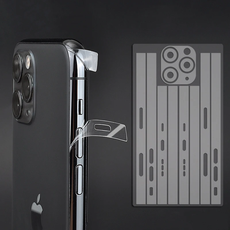 Película lateral para iphone 12/12Promax, protector transparente de borde de hidrogel TPU ultrafino para iphone 8 SE Xs, 2 uds.