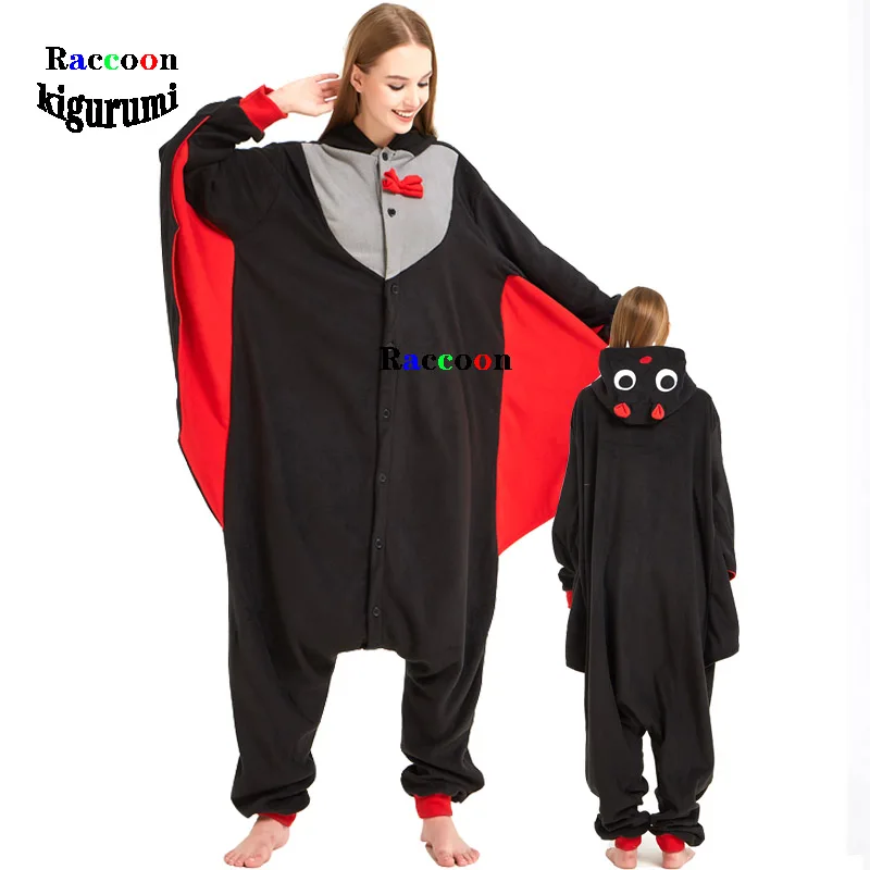 Cosplay For Adult Women Onsie Animal Bat Onesie Pajamas One-Piece Men Costume Winter Homewear Jumpsuit Raccoon Kigurumi |