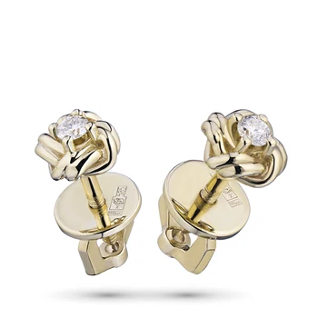 

Yellow gold pouches with diamond п03с111728