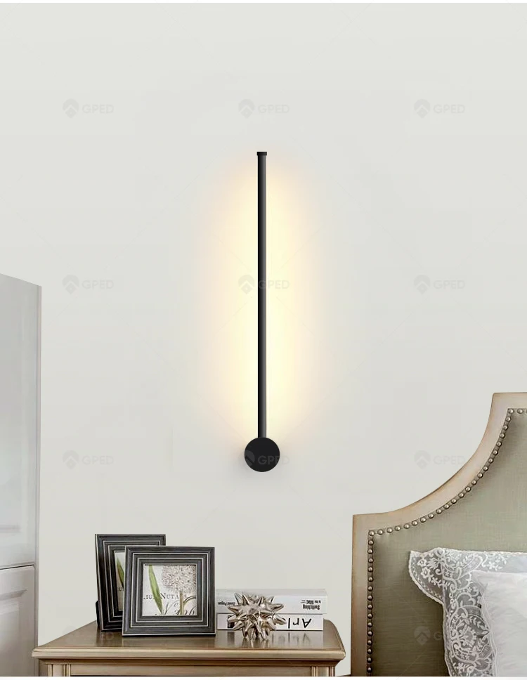 night lamp for bedroom wall LED Wall Lamp 350°Rotation Modern Long Wall Light For Home Bedroom Stairs Living Room Sofa Background Lighting Decoration Lamp bathroom sconce lights