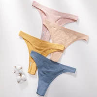 M-XL tongs pour femmes sans couture string culotte brésilienne sous-vêtements Sexy slips en coton taille basse tongs dames Lingerie 4