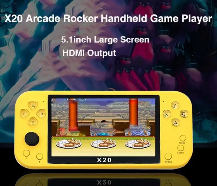 Jogadores de Jogo Console de Jogo Suporte sem Fio Polegadas Grande Tela Arcade Rocker Handheld Embutido 8g Hanheld - Wired Gamepads X20 5.1 - Image 3