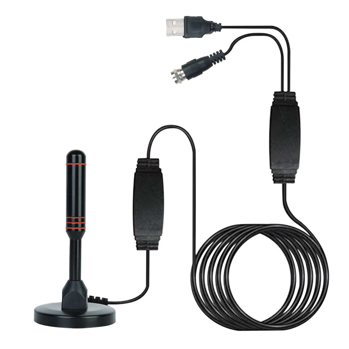 Antena Digital HDTV con Base magnética, Cable portátil de 9,8 pies para interior y exterior, antena de TV de alta para televisores inteligentes 4K y todos los más antiguos|Antenas de comunicaciones| -