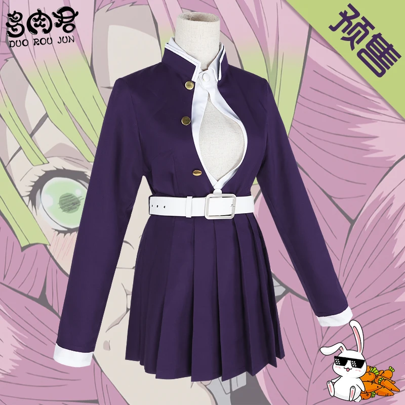 Kanroji Mitsuri Cos Demon Slayer Cosplay Kimono Uniforms Costume In Stock Free Shipping