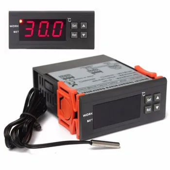 

12V Digital Temperature Controller Temp Thermoregulator incubator Relay LED 10A Heating Cooling With Sensor Thermostat Control