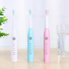 Электрическая зубная щетка с 5 зубными щетками, акустическая нейлоновая мягкая щетка с мелким заостренным носком, вибрация для детей и взрослых, USB принадлежности для личной гигиены