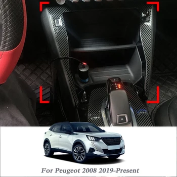 

Car Styling Central Control Panel Decorative Frame Sequin Interior Stickers For Peugeot 2008 2019-Present Auto Accessories