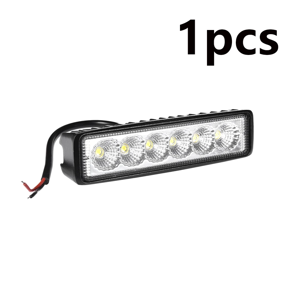 1x 18w Flood light Светодиодная панель 18 Вт, 30 Вт, 48 Вт, 54 Вт, светодиодный светильник для бездорожья 4x4, 12 В, 24 В, светодиодный рабочий светильник для автомобиля, противотуманный светильник, задний фонарь, l светильник, прожектор, точечный луч - Цвет: 1x 18w Flood light