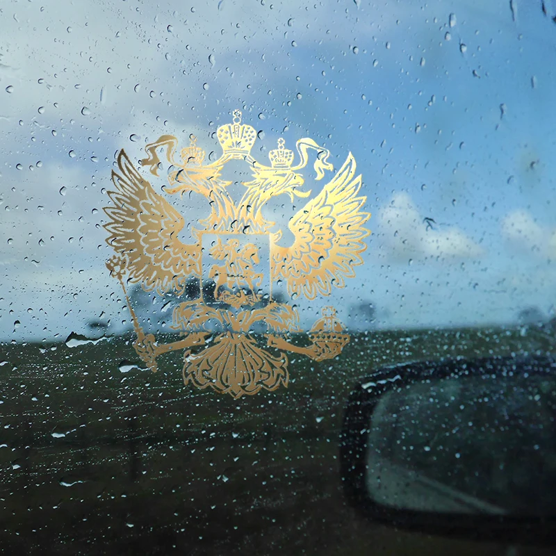 3D металлический герб России никелевая металлическая наклейка для автомобиля
