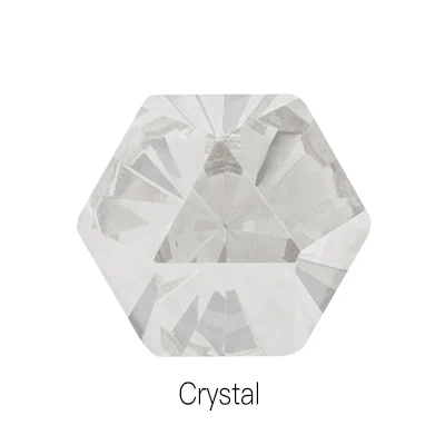 Радужные 10x10 мм шестигранные калейдоскопы Необычные Свободные Стразы для ногтей K9 стеклянные стразы кристалл одежда ремесла Ювелирные изделия бусины - Цвет: Crystal