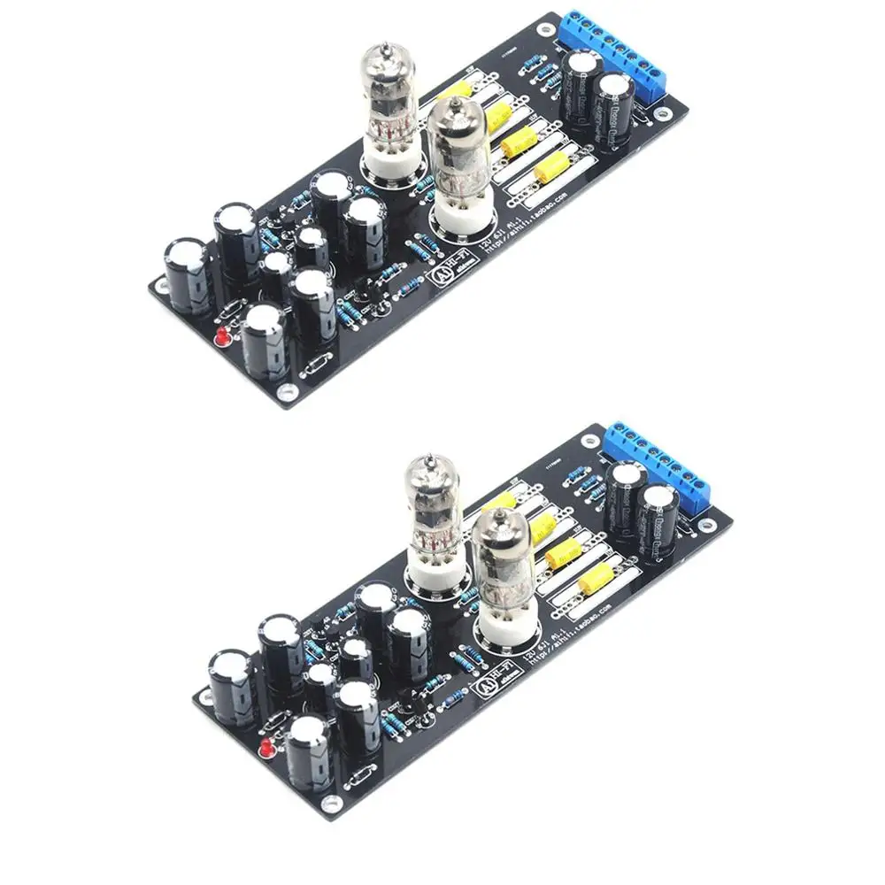 

2pcs 6J1 Valve Pre-amp Tube PreAmplifier Assembled Board Audio DIY Vertical Tube