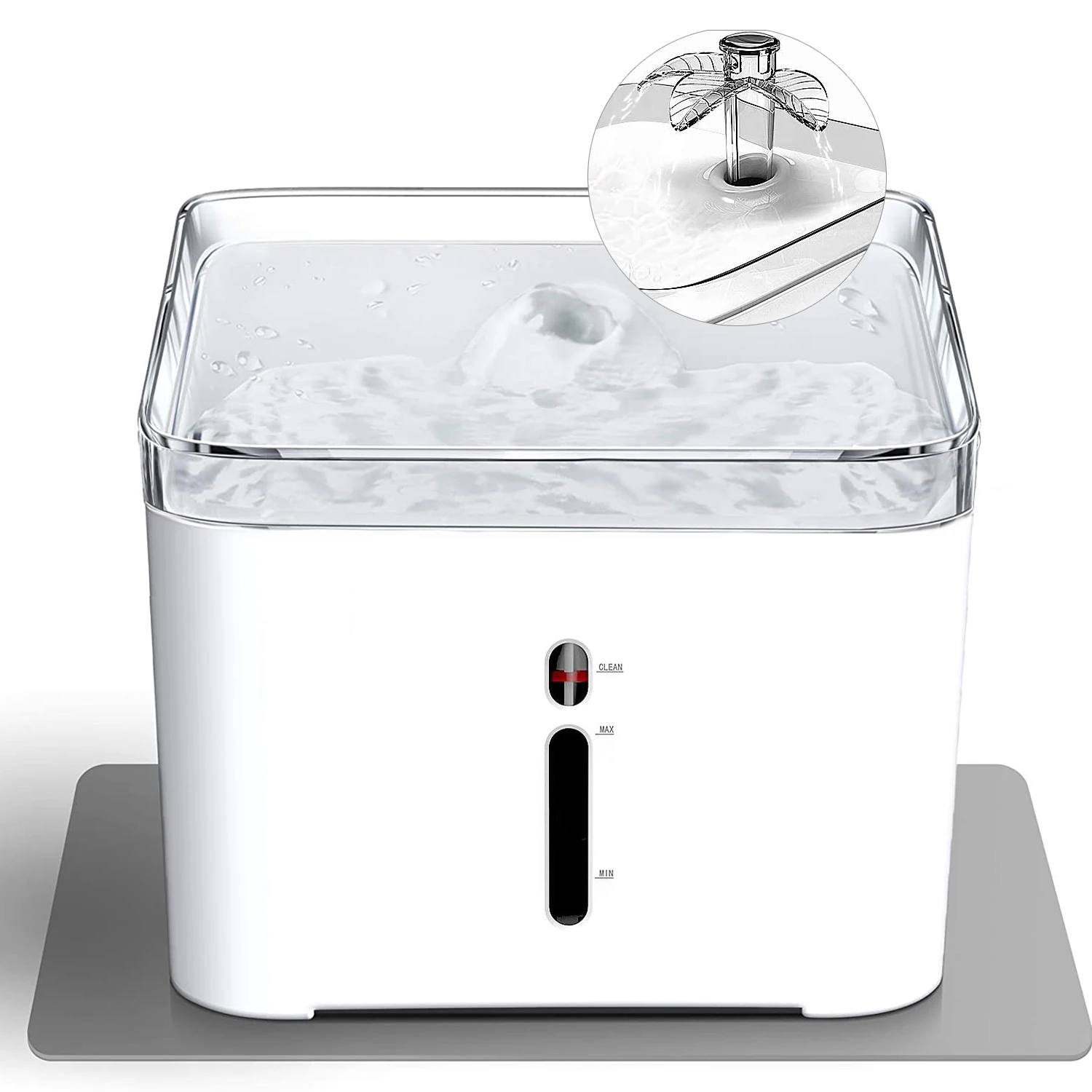 84oz/3L Cat Waterfall Drinking Water Fountain Dispenser Drinker Source Feeders pet Kitten Supplies Best Smart Fountain White